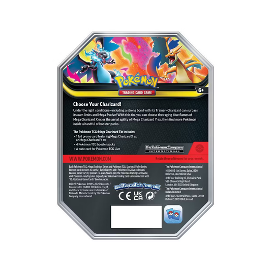 Pokemon TCG: Mega Charizard Y Tin - 4 Packs, Promo Card