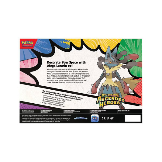Pokémon Trading Card Game: Mega Evolution Ascended Heroes Premium Poster Collection – Mega Lucario