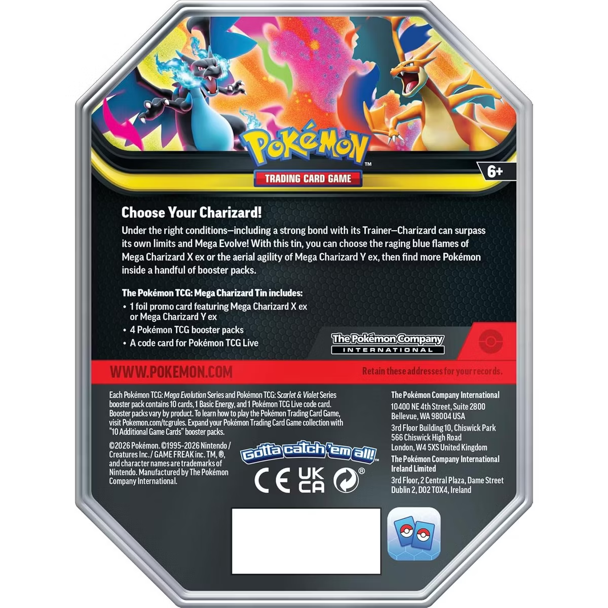 Pokémon Trading Card Game: Mega Charizard X Tin