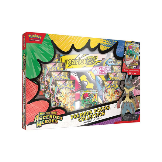 Pokémon Trading Card Game: Mega Evolution Ascended Heroes Premium Poster Collection – Mega Lucario